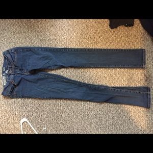Dark wash skinny jeans